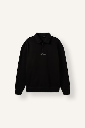 Мужчины Черный Свитшот Boxy Fit