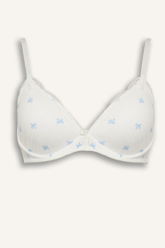 Padded Wire-Free with Lace Detail Bra