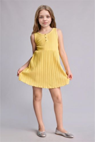 Young Girls - Teen Girls Yellow Girl Sleeveless Dress
