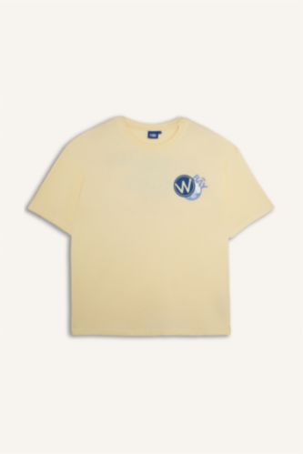 رجال أصفر NBA Golden State Warriors Short-Sleeve Oversize T-Shirt