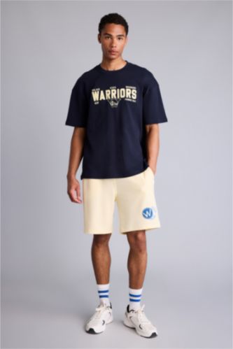 HOMME Jaune Standard Fit NBA Golden State Warriors Shorts
