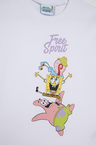 Girl Oversize Fit SpongeBob Licensed Short Sleeve T-Shirt
