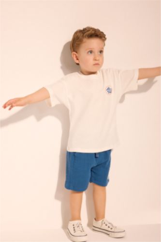 BABY BOY White Baby Boy Oversize Fit Short Sleeve T-Shirt
