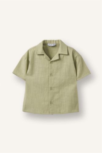 Erkek Bebek Mint %100 Pamuklu Gömlek Erkek Bebek