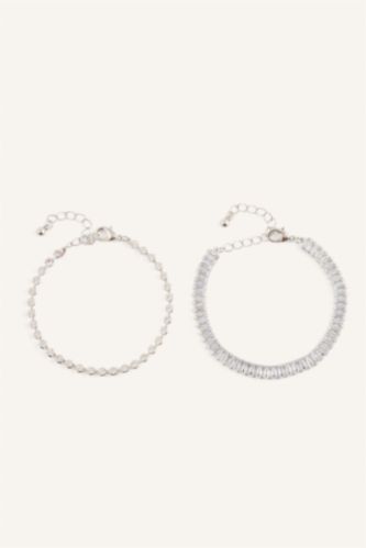 Women Gümüş 2 piece Bracelet