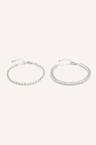 Woman 2 Piece Chain Bracelet Set