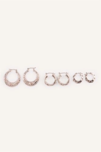 Women Gümüş 3 piece Earring