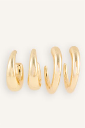 Women Altın 2 piece Earring
