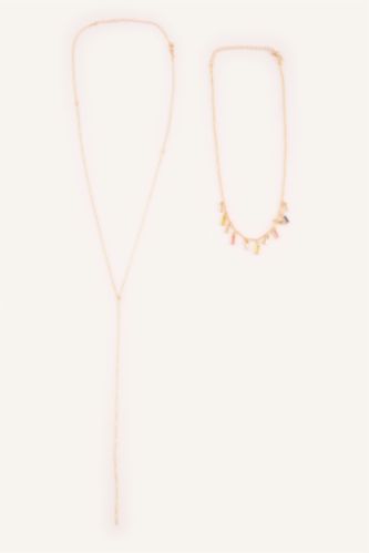 Kadın Altın Kadın 2'li Kolye