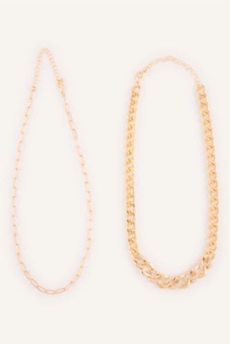 Women Altın 2 piece Necklace