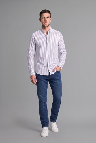 Man NAVY Regular Fit Long Sleeve Shirt