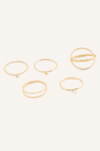 Kadın Altın Kadın 8'li Yüzük