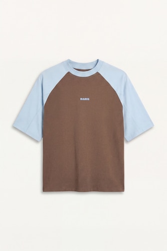 Boxy Fit Slogan Short Sleeve T-Shirt