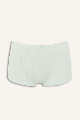 Woven Pattern Bow Detail Boxer