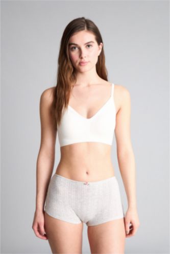 Kadın Gri Melanj Kadın Boxer