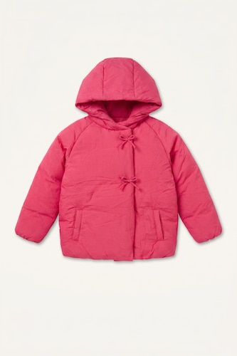 Baby Girls Red Baby Girl Hooded Puffer Jacket