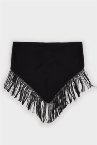 Kadın Siyah Kadın Puantiye Şal