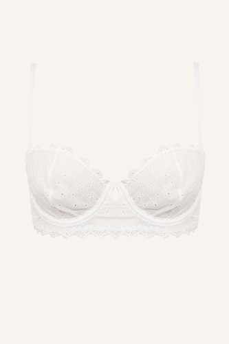 Non-Wired Unpadded Embroidered Bra