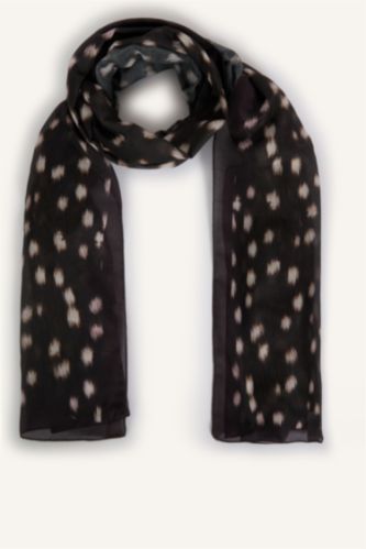 Kadın Koyu Kahve Kadın Hayvan Desenli Şal