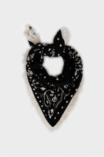 Kadın Bej Kadın Şal Desenli Atkı