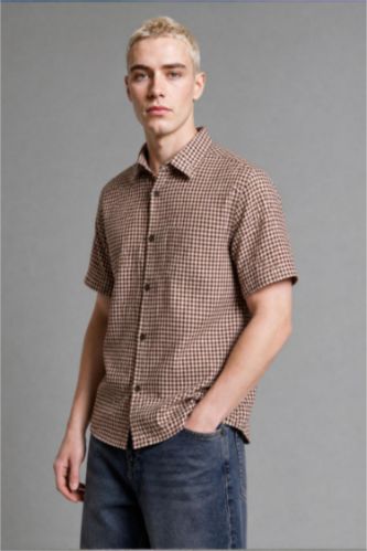 MAN Bordeaux Boxy Fit Short Sleeve Shirt