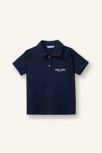 Baby Boy NAVY Regular Fit Embroidered Short Sleeve Polo T-Shirt