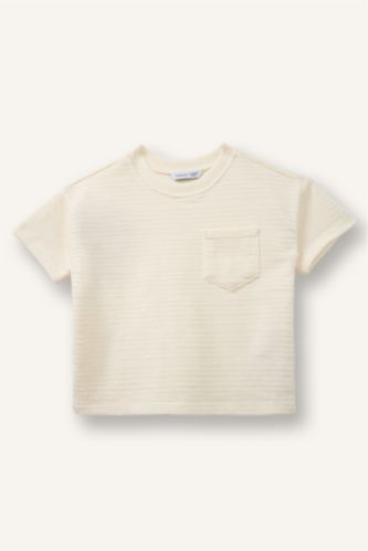 Baby Boy Ecru Regular Fit Short Sleeve T-Shirt