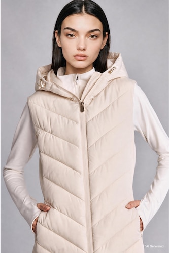 FEMME Écru Gilet