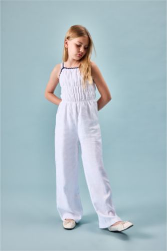 GIRLS & TEENS White جمبسوت كتان