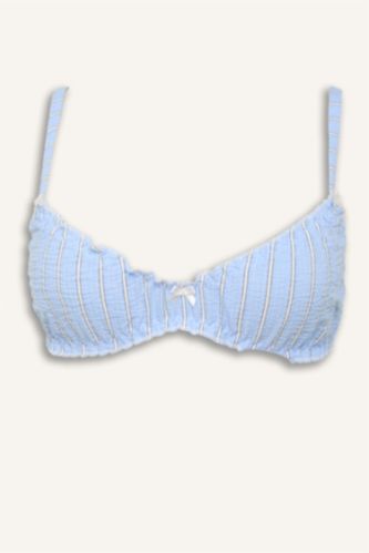 Kadın Açık Mavi Poplin Kapsız Pedsiz Balensiz Bra
