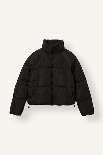 Regular Fit Stand Collar Puffer Jacket