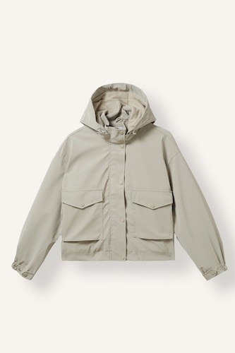 Regular Fit Hooded Lining Raincoat