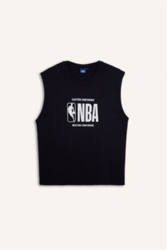 Erkek Lacivert NBA Boxy Fıt Atlet