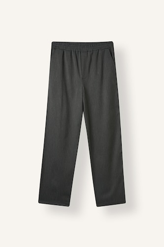 Erkek Antrasit Çizgili Baggy Fit Pantolon