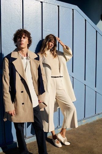 Women Ecru Trenchcoat