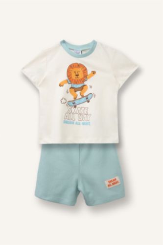 BABY BOY Mint طقم بيجاما قصة عادية