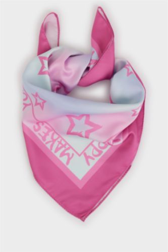 Girls & Teens Fushsia Girl Printed Foulard
