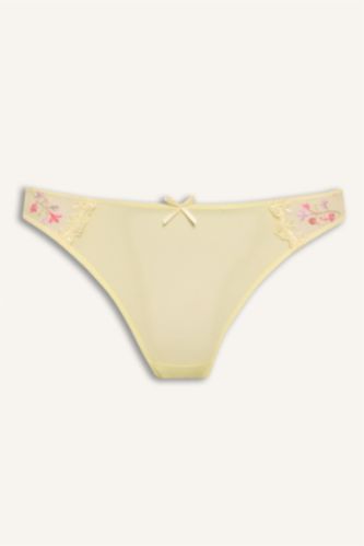 Women Light Yellow brode