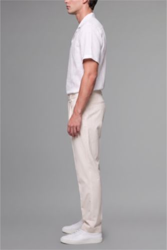 رجال اللون الحجري Relax Fit Trousers