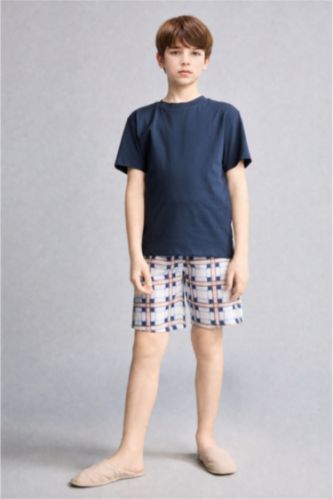 Boys & Teens NAVY سيت بجامة ولادي قصة عادية - قطعتين