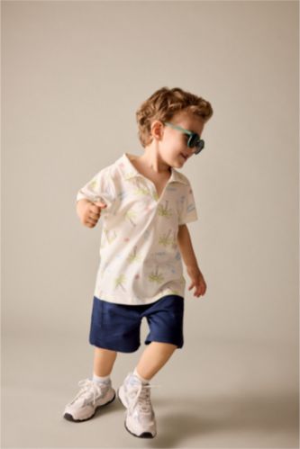 مولود ذكر بيج فاتح Baby Boy 2 piece Regular Fit Set