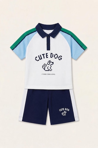 Baby Boy Printed T-Shirt Shorts 2 Piece Set