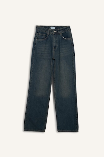 90's Wide Leg Yüksek Bel Jean