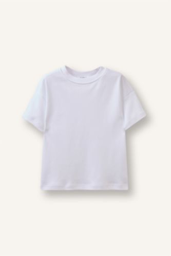 Baby Boys White Baby Girl Regular Fit T-Shirt