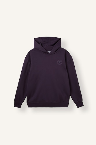 Men Purple Boxy Fit Thick Sweatshirt Fabric Sweatshirt