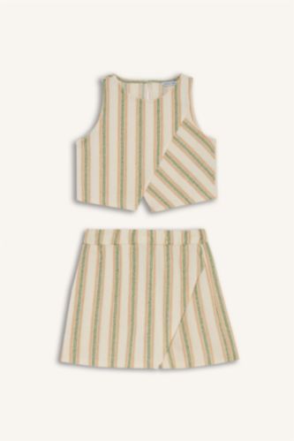 Kız Çocuk - Genç Kız Ekru 2'li Takım Kız Çocuk
