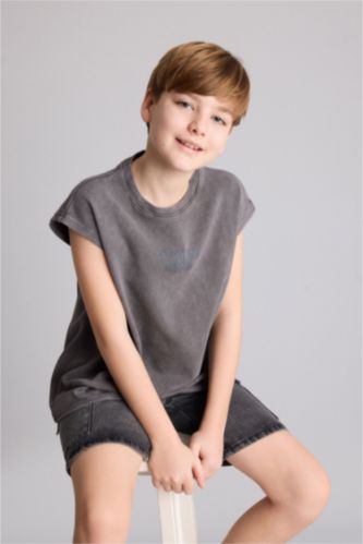 Young Boys - Teen Boys Dark Grey Boy Tank Top