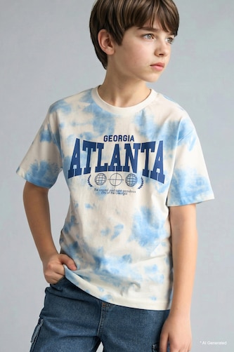 Boy New Regular Fit Printed Short Sleeve T-Shirt