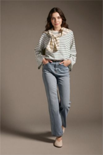 WOMAN Green Relax Fit Long Sleeve Tunic