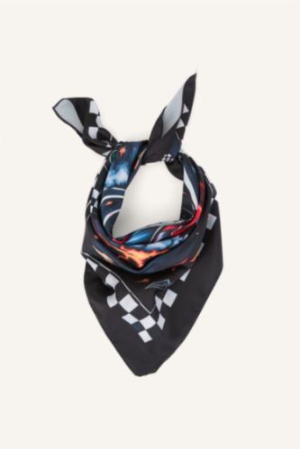 Erkek Çocuk - Genç Erkek Siyah Desenli Bandana Erkek Çocuk